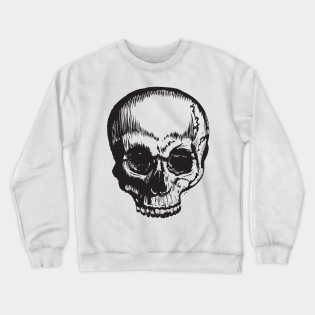 Pen Stroke Skull Crewneck Sweatshirt by Echo9Studio